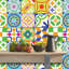 Classic Spanish Colourful Mixed Tiles Wall Stickers 15cm x 15cm PVC