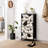 4 Drawer Dresser for Bedroom, Narrow Chest of Drawers, Wooden Top and Study Iron Frame 18"x37.5"-(WxH)