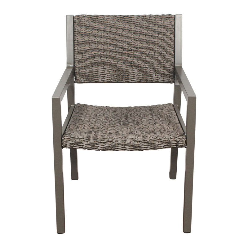 Premium All-Weather Wicker Outdoor Dining Armchair with Cushion