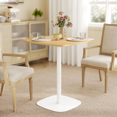 Square Dining Table with Steel Base