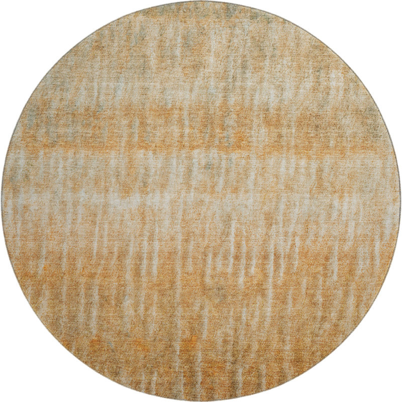 Premium Machine Washable Mayfield AMF2317 Casual Rug, 8' Round, Copper