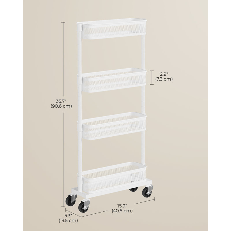 Sael Metal Bar Cart, White