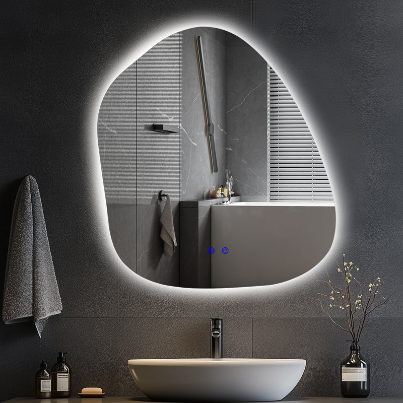 Miroir mural anti-buée Dibbrun, Asymétrique, 22 po x 24 po