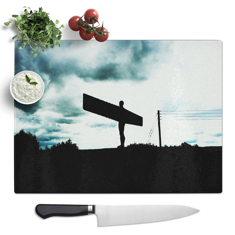 Angel Of The North Newcastle 4 Art  Glass Chopping Board