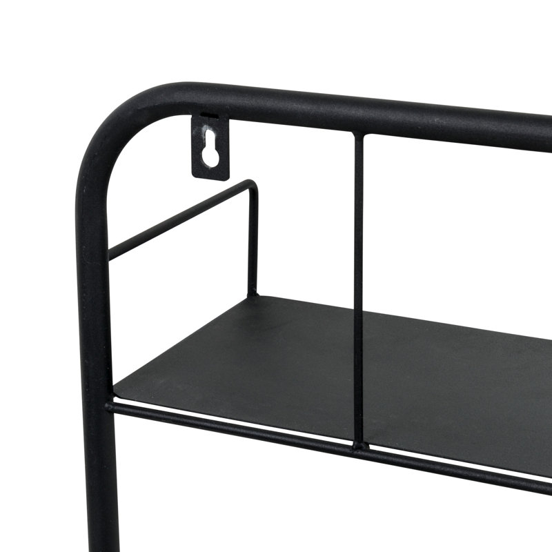 Black Collapsible Wall-Mounted Laundry Hamper with Shelf