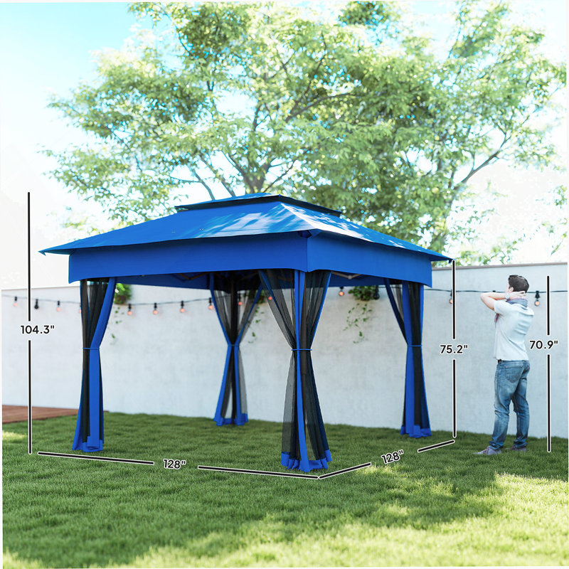 Abri de jardin pliant robuste et durable, abri de jardin avec abri de jardin avec filet à fermeture à glissière, sac de transport