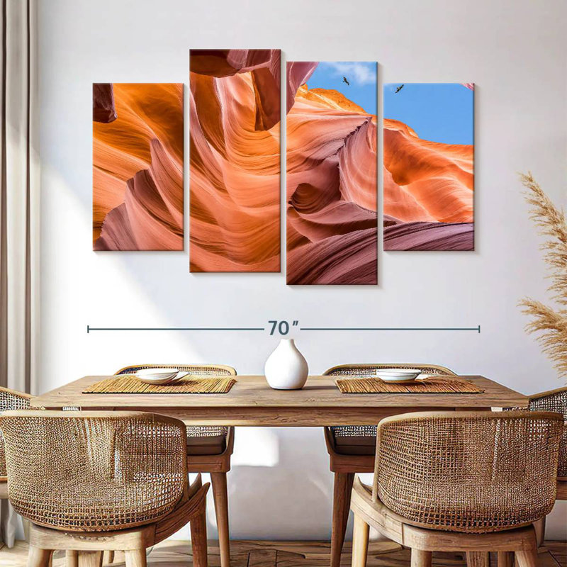 Vue du ciel d'Alvord Antelope Canyon, H 42 po x l 68 po