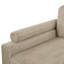 Canapé modulaire contemporain 5 pièces brun avec coussins confortables rembourrés en bois massif