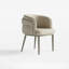 Chaise d'appoint à dossier solide beige et gris (ensemble de 2)-446314695
