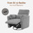 40″ Wide Power Swivel Recliner with USB Charging – Corduroy Glider Barrel Chair