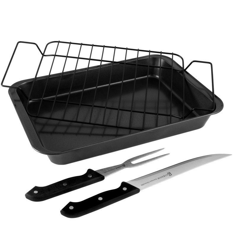 Gibson Gibson Reilly 14.5 in. Non-Stick Carbon Steel Roasting Pan