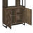 Rustic Oak Herringbone 2-Door Bookcase