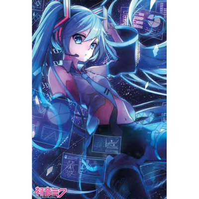  Officially Licensed Hatsune Miku - Screen 24 x 36 Inch Art Poster - Decorative Print - Poster Paper - Ready to Frame