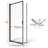 Sopora 37" x 64" Pivot Framed Shower Door-14170721-14170722