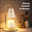 Lampe chauffe-bougie électrique dorée, chauffe-bougie avec minuterie, chauffe-cire pour bougies en pot, chauffe-bougie à hauteur réglable avec 2 ampoules