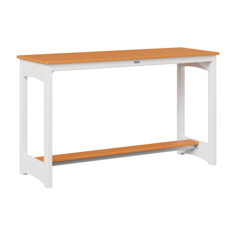 Berlin Gardens Balcony Counter Height Table, 35.5" H x 60" W x 22" D, Mango Orange