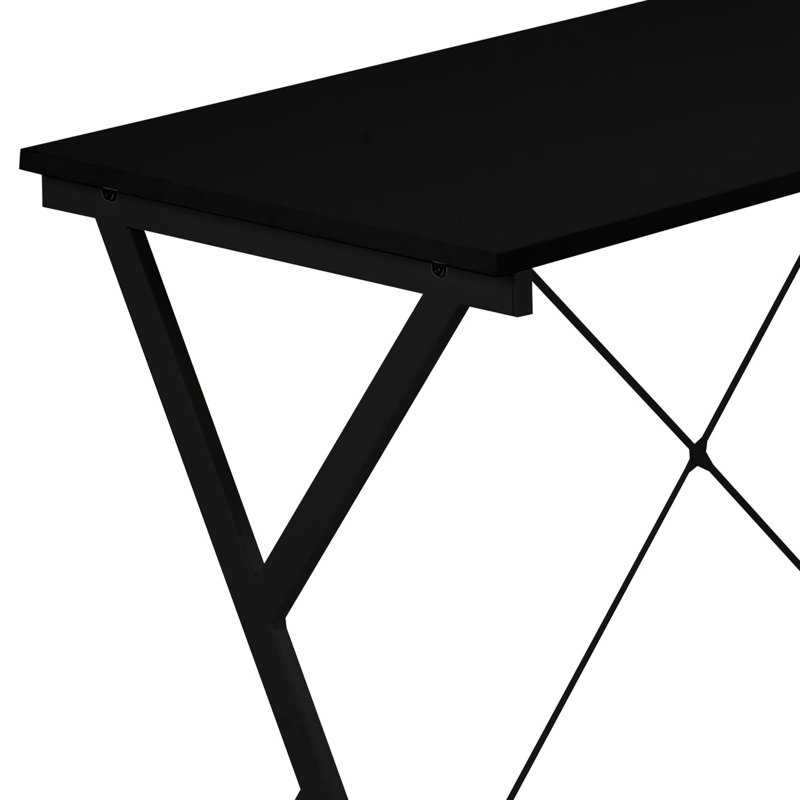 Black L-Shaped Computer Desk With CPU Holder