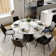 Suzzie Modern Sintered Stone Round Dining Table with Pedestal Base, Pre-Assembly