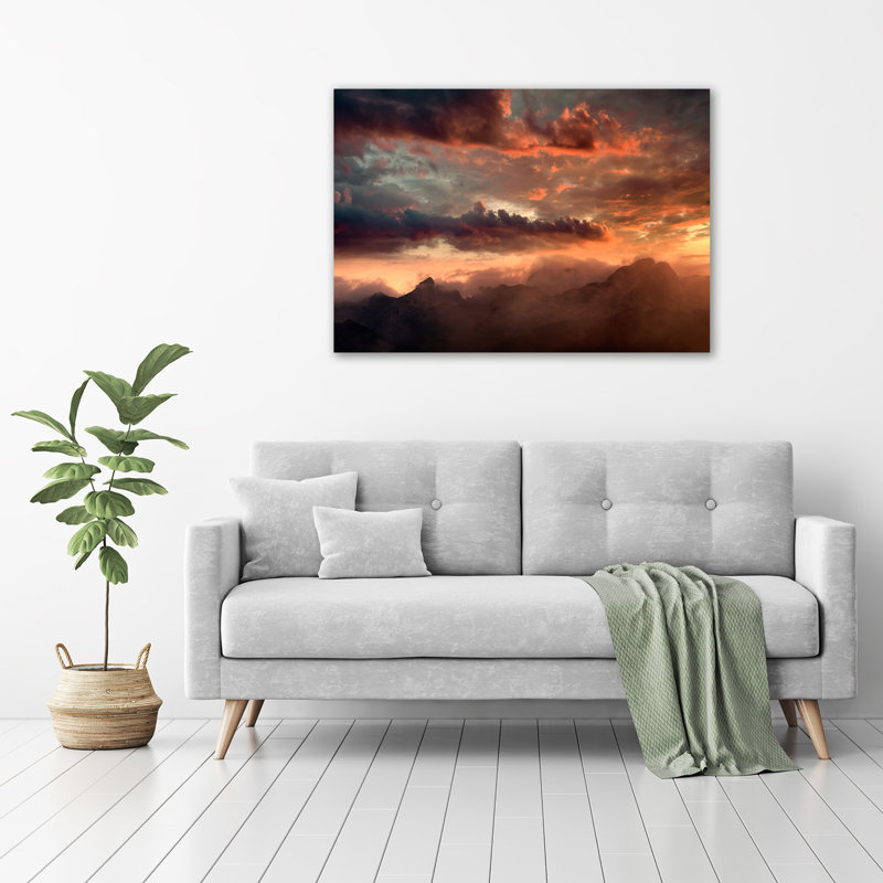 Sunset Mountains - Wrapped Canvas Print