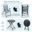 Ensemble de 3 chaises pliantes pour l'extérieur