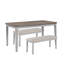 Ensemble de salle à manger 3 pièces en bois massif avec 2 bancs-1059810060-1059810062-1059810061