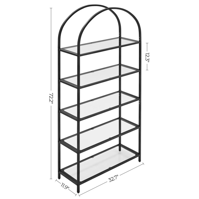 Adrianne 72.2'' H X 32.7'' W Etagere Bookcase(Set Of 2）