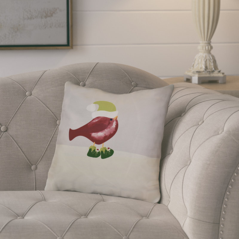 Jump For Joy Reversible Throw Pillow, 18" H x 18" W, Cranberry