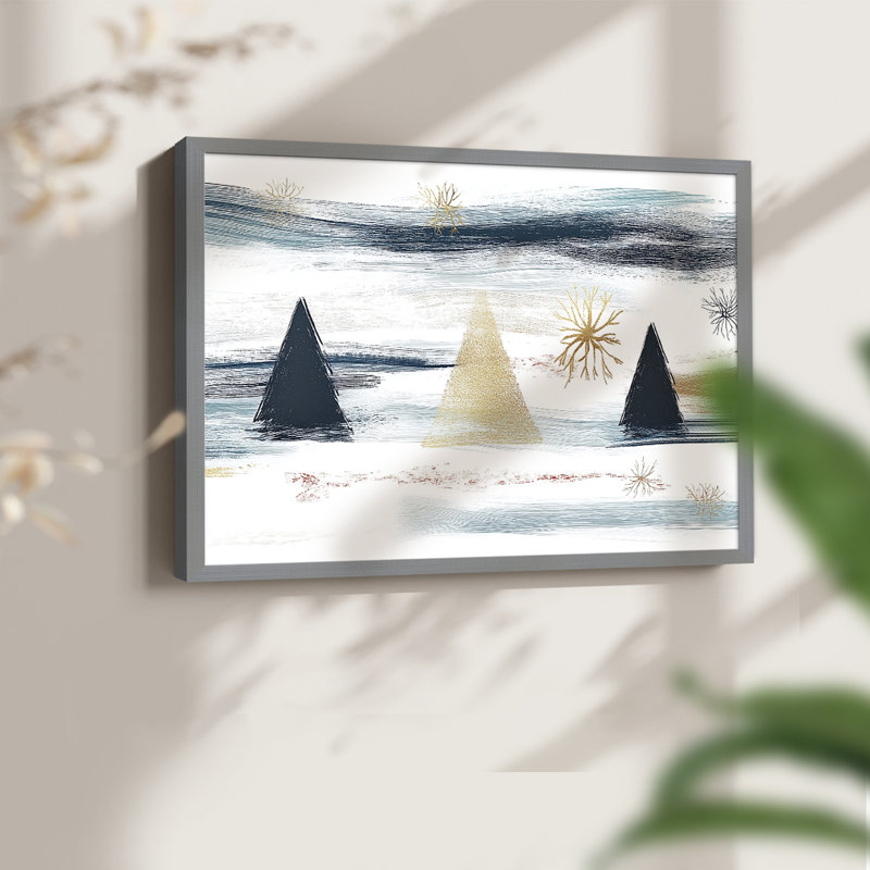 Art de Noël - CCLIV - Reproduction encadrée - Restickable, H 22 po x l 28 po, Gris