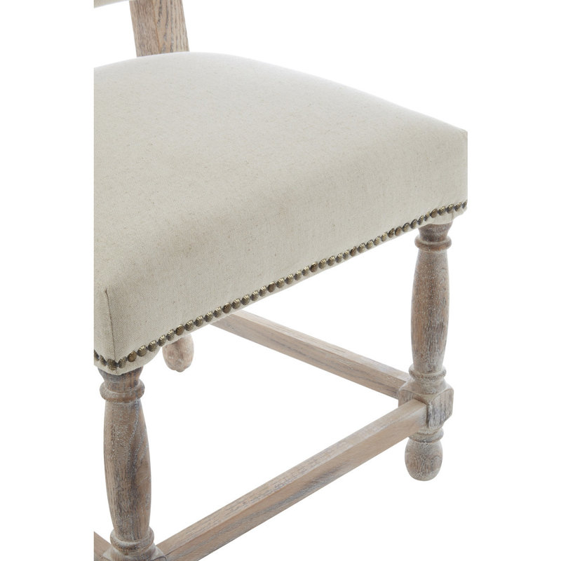 Huff 50cm H Linen Upholstered Side Chair in White