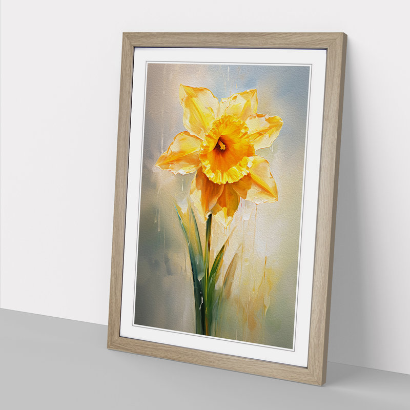 Single Picture Frame Print on Wood, 34cm H x 25cm W, Oak Framed