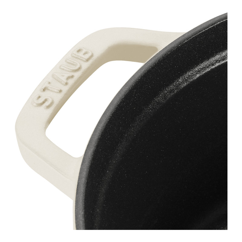 STAUB Cocotte Cocotte ronde en fonte 3,7 L, crème, 3.9 quarts