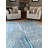 Handmade Blue Metallic Acid Washed Cowhide Rug