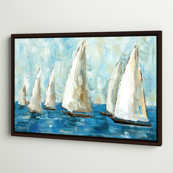 Three Posts™ Coastal Sailboat Race On Canvas Print & Reviews | Wayfair