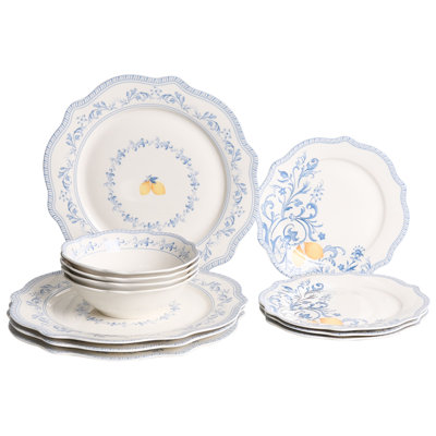 Porcelain China Dinnerware Set Piece - Service for 4