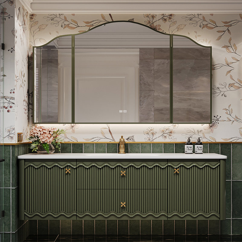 American retro-style bathroom cabinet., 63"