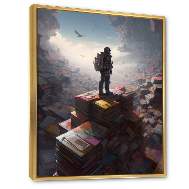 Dreamy Office II sur toile, H 40 po x l 30 po x P 1,5 po, Cadre flottant doré