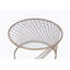 Table basse en verre transparent avec finition champagne Bluelipe