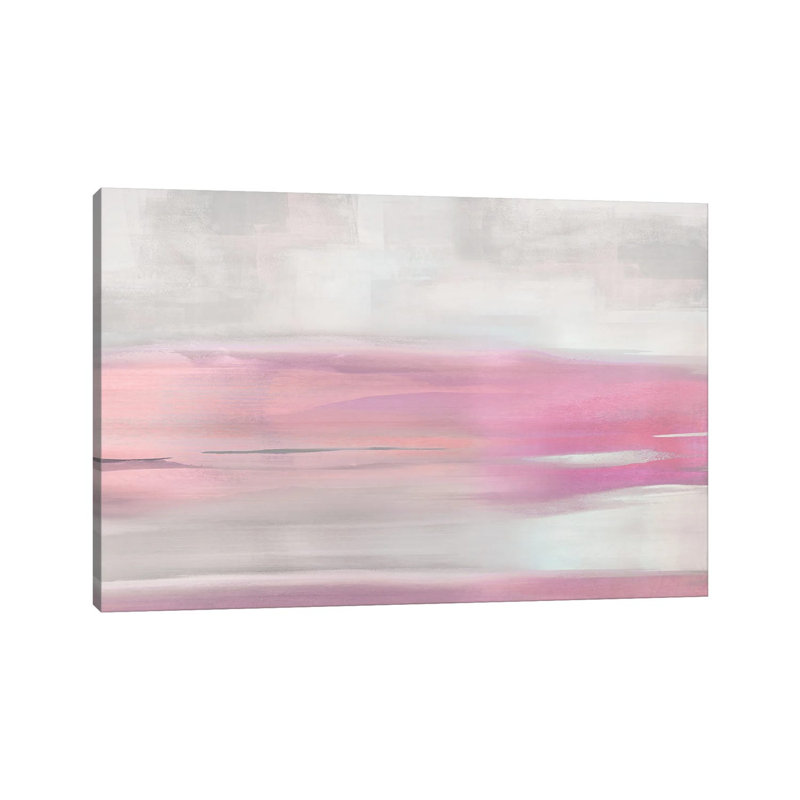 Pink Blush Stroke by Jake Messina - Wrapped Canvas Painting, 20.32 cm H x 30.48 cm W
