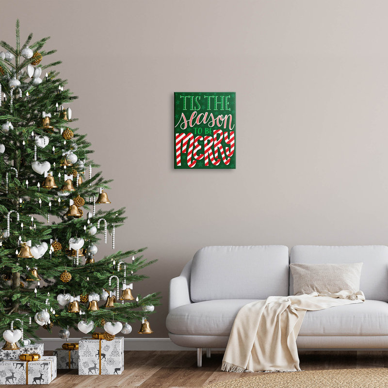 Art mural sur toile Tis The Season To Be Merry par Taylor Shannon Designs, H 20 po x l 16 po x P 1,5 po
