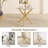 Round Dining Table, 35.5" Glass Dining Table With Legs, Modern Kitchen Table For Home Kitchen, Dining Room-776772602