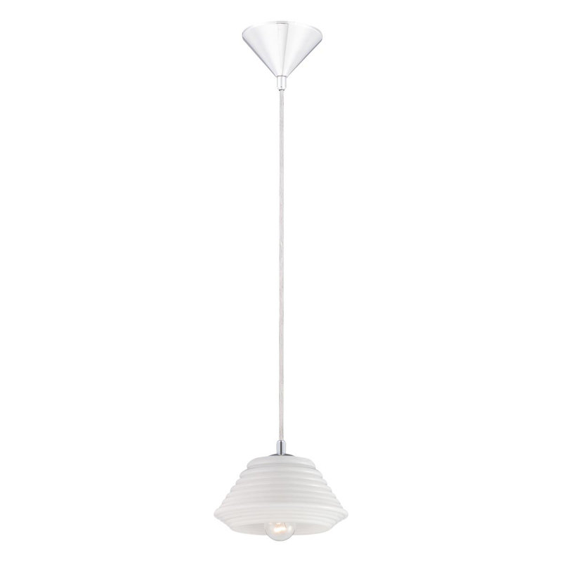 Luminaire suspendu simple à 1 lumière, Chrome