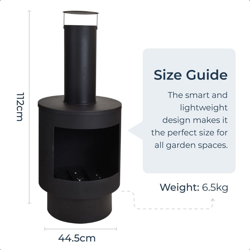 Aulbrey Column Wood Burning Smokeless Chimnea