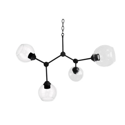 Dagnis 4 - Light Steel Dimmable Kitchen Island Drum Chandelier