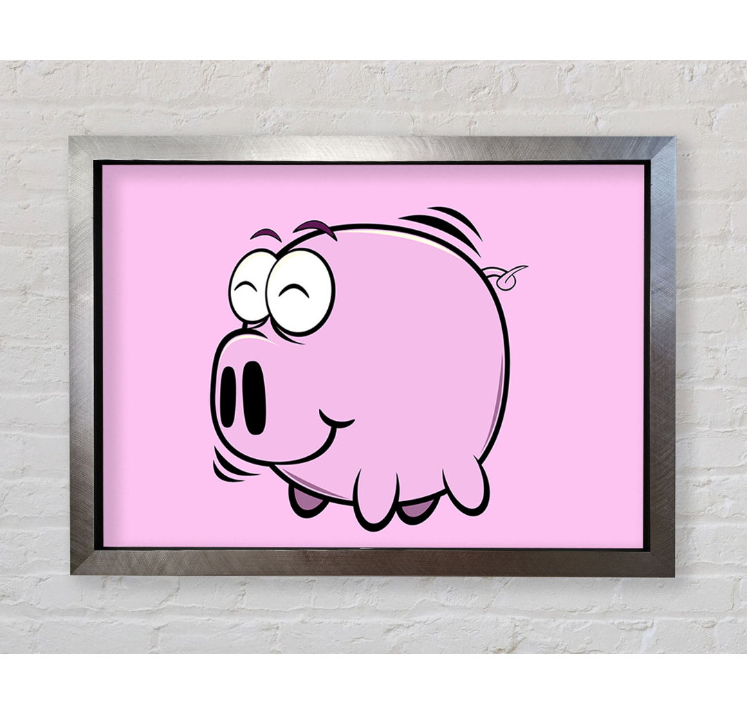 Happy Pig - Bilderrahmen Kunstdrucke