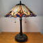 Lampe de table en vitrail, abat-jour de style Tiffany fabriqué à la main, décoration intérieure antique