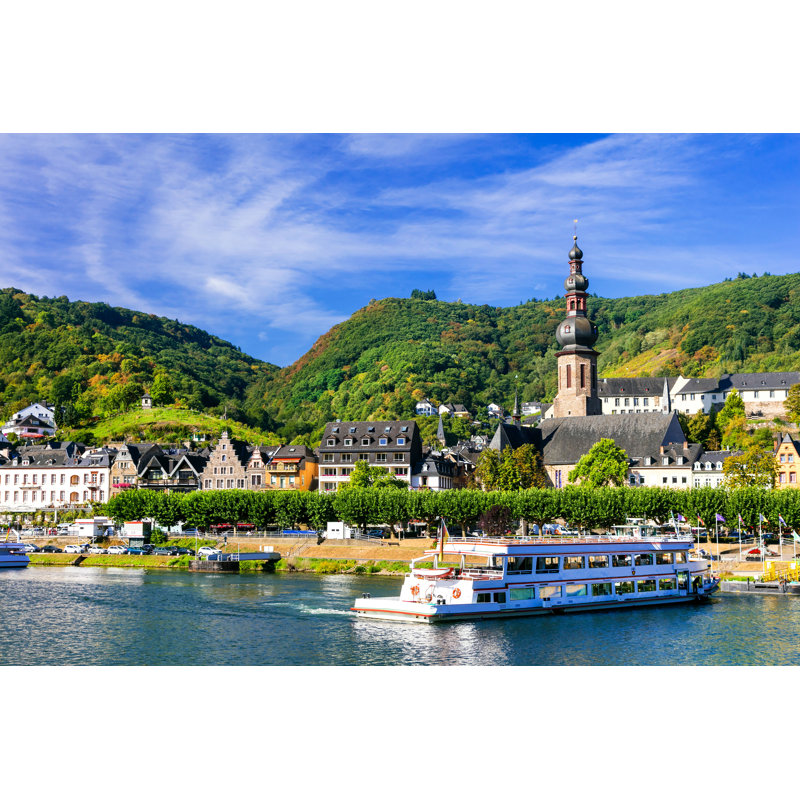 Cochem Town, Allemagne - Photographie sur toile tendue, H 8 po x l 12 po