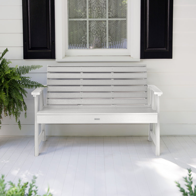 Banc de jardin en plastique Midwest, H 32 po x l 52 po x P 25 po, Blanc