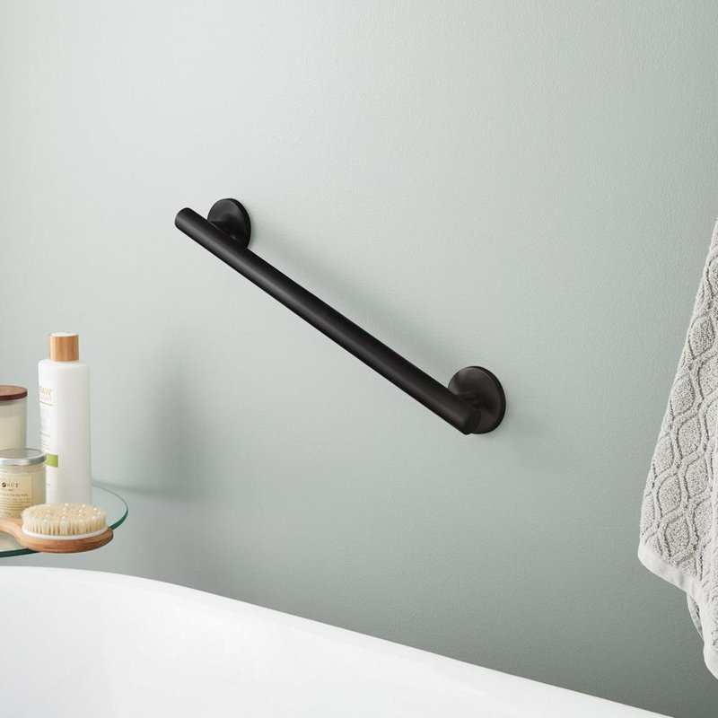 Contemporary Grab Bar, Matte Black, 3" H x 20.75" W