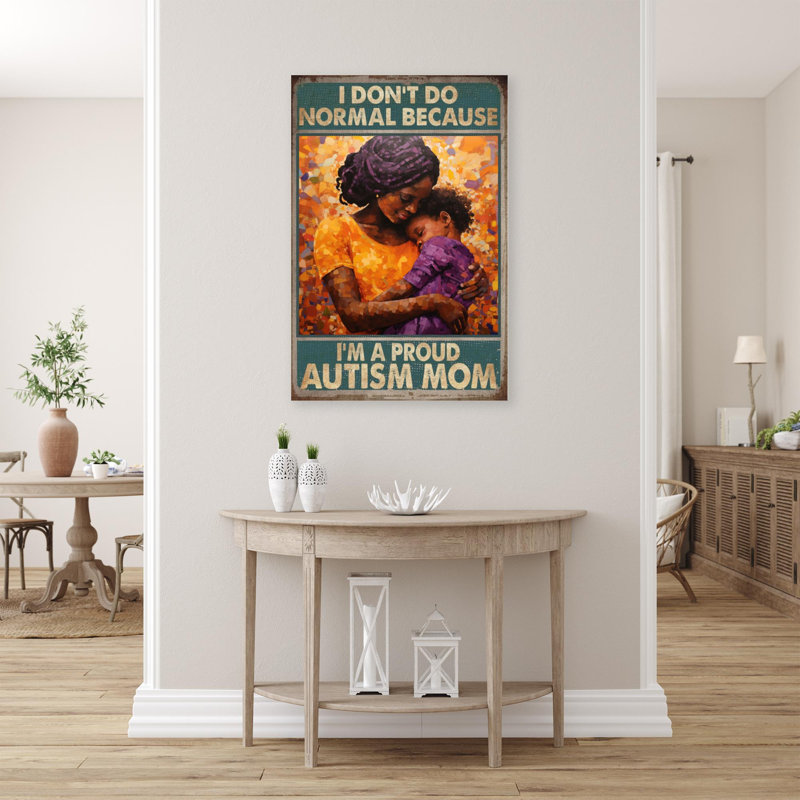 Jamontez Im A Proud Autism Mom sur impression sur toile, H 36 po x l 24 po x P 1,25 po