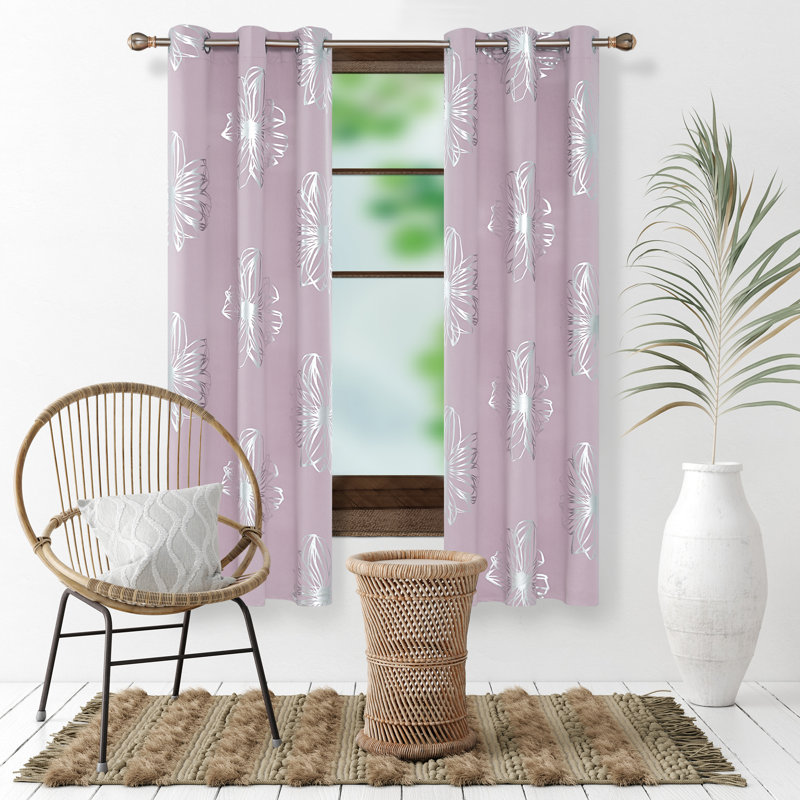 Beker Room Darkening Curtains / Drapes Pair, Navy Blue, 42" W x 45" L